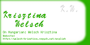 krisztina welsch business card